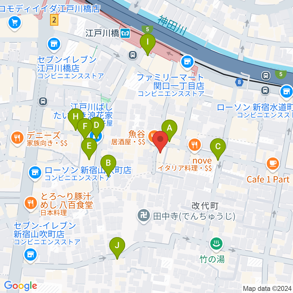 ピアノパッサージュ周辺のカフェ一覧地図