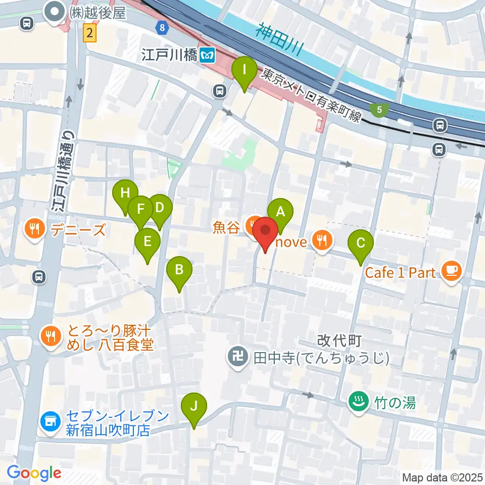 ピアノパッサージュ周辺のカフェ一覧地図