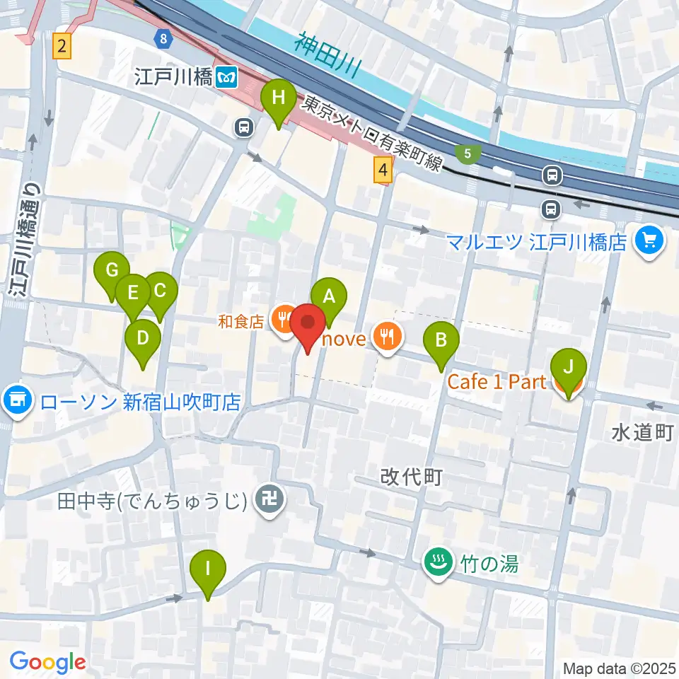 ピアノパッサージュ周辺のカフェ一覧地図