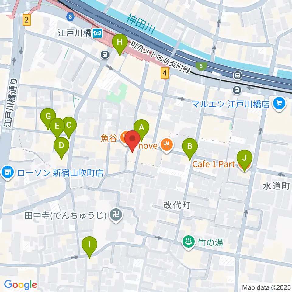 ピアノパッサージュ周辺のカフェ一覧地図