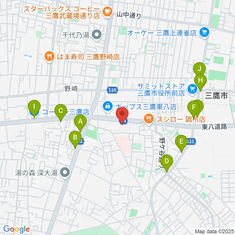 パルナスタジオ（Parna Studio）周辺のカフェ一覧地図