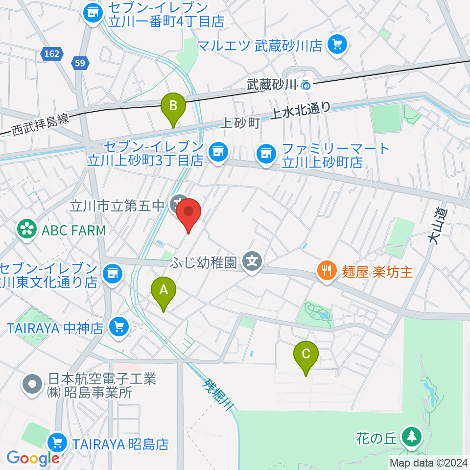 ピアノメンテナンスサービス周辺のカフェ一覧地図