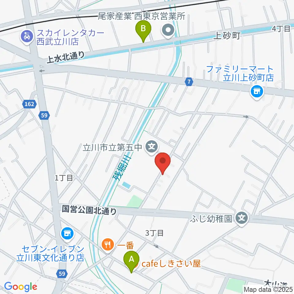 ピアノメンテナンスサービス周辺のカフェ一覧地図