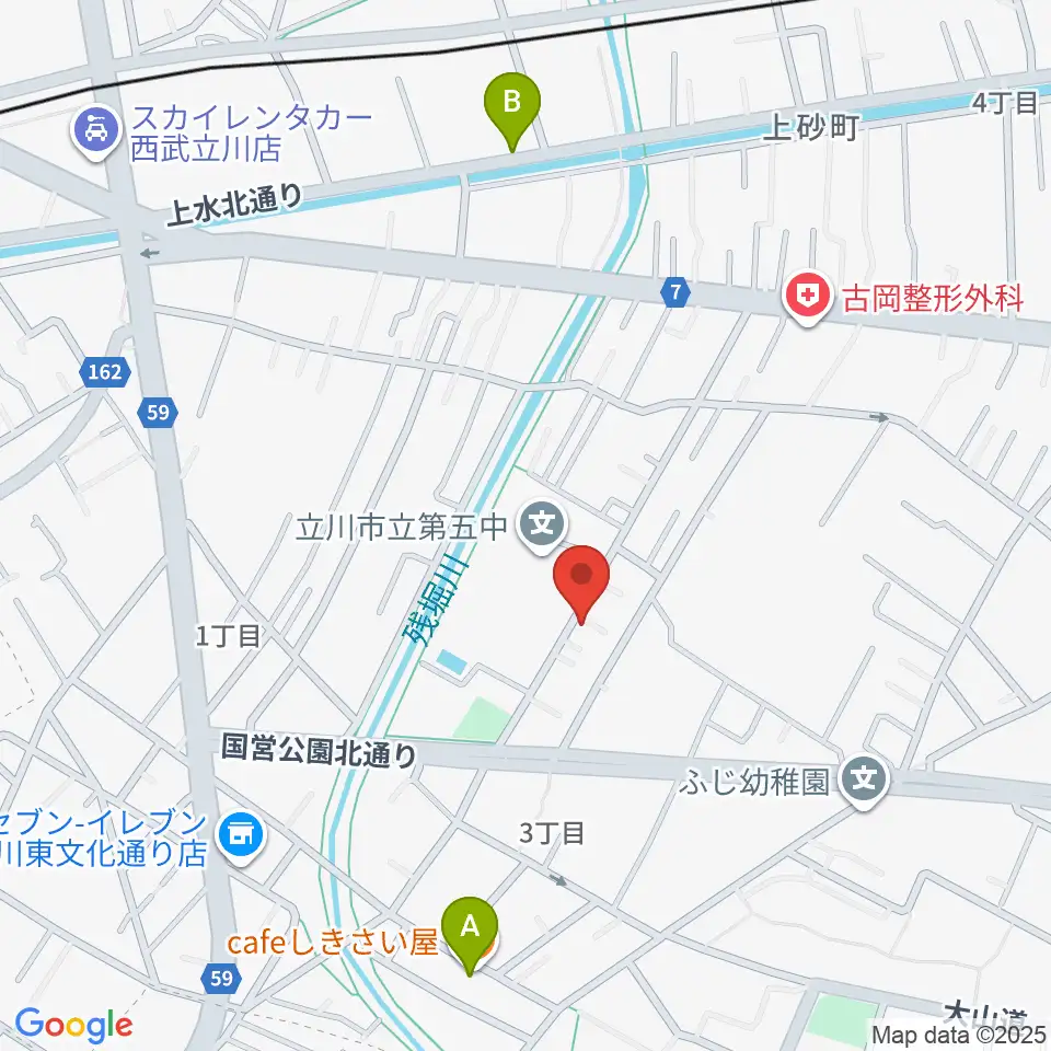 ピアノメンテナンスサービス周辺のカフェ一覧地図