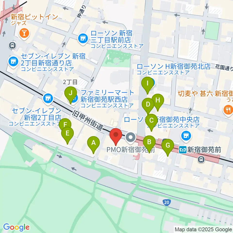 アーツミュージックスクール周辺のカフェ一覧地図
