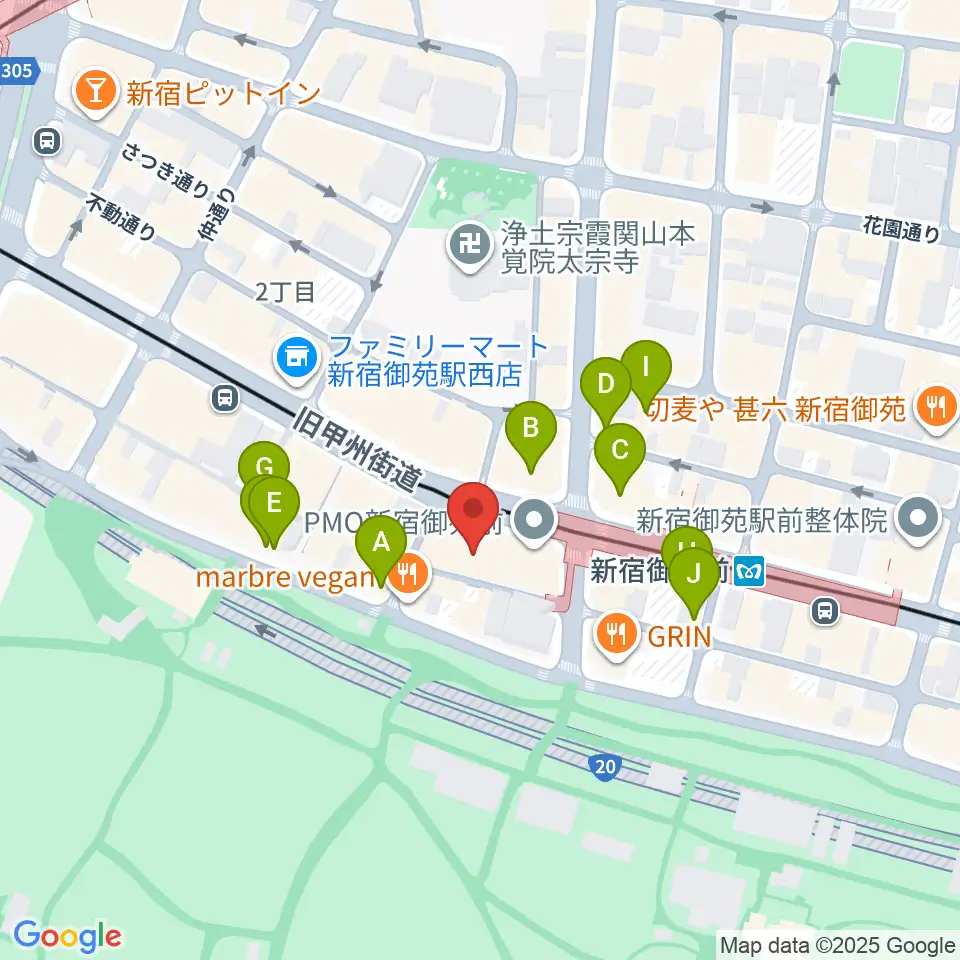 アーツミュージックスクール周辺のカフェ一覧地図