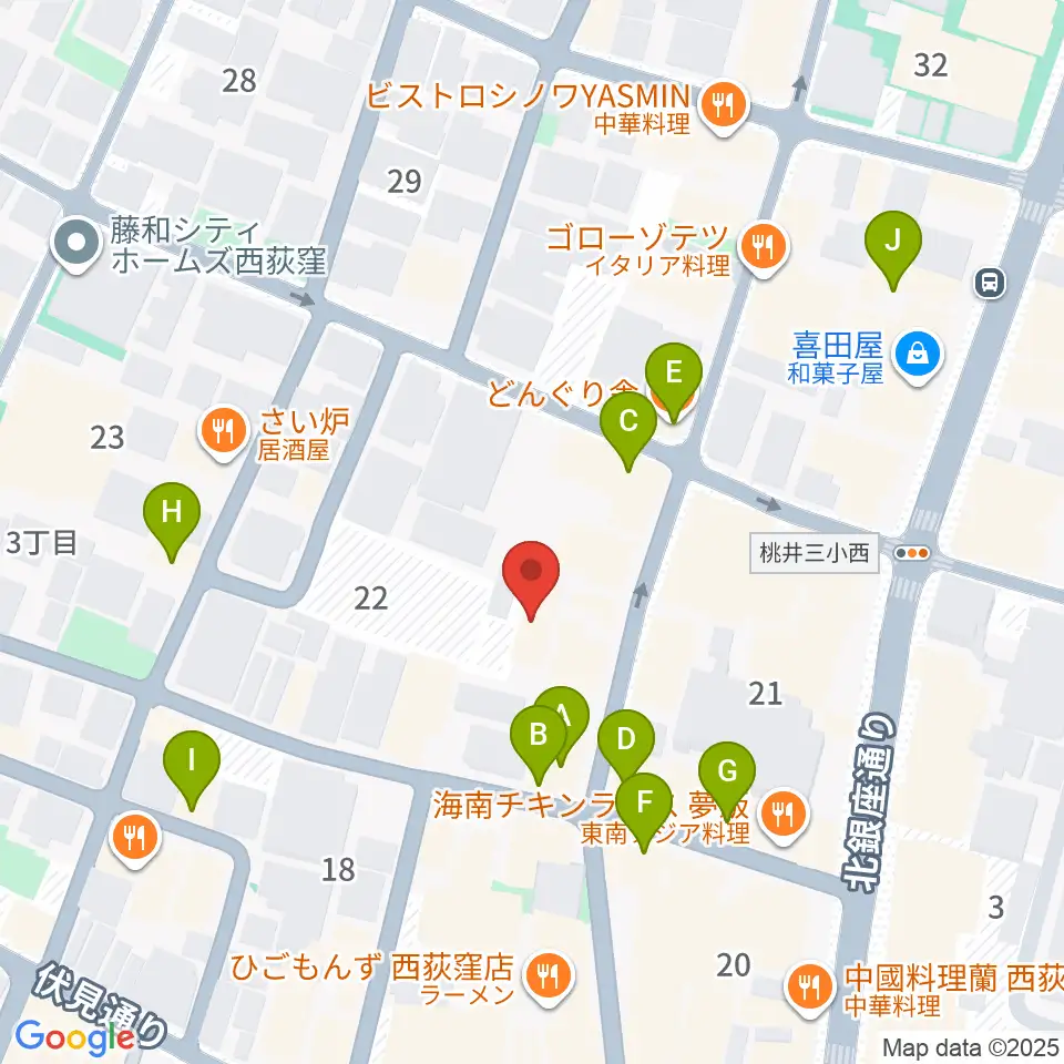 GUITARS MARKET周辺のカフェ一覧地図