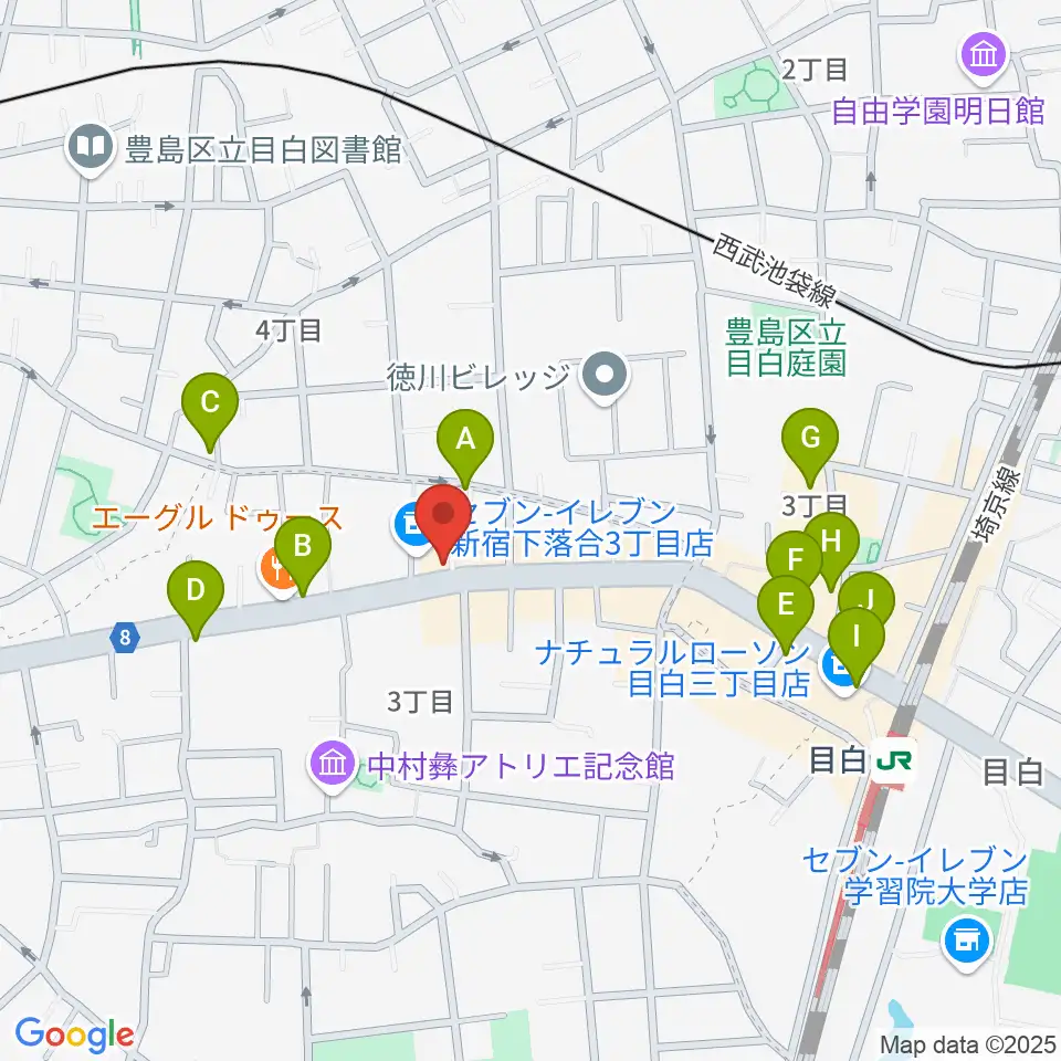 フルートパーク タニテック周辺のカフェ一覧地図