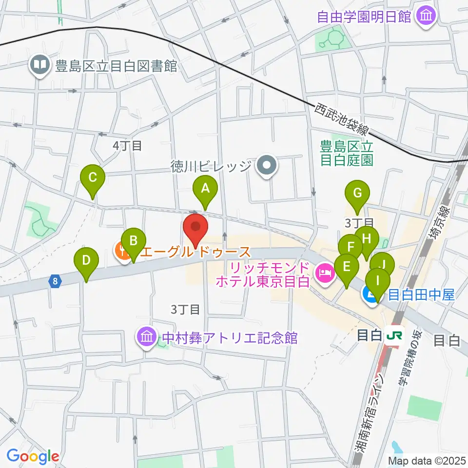 フルートパーク タニテック周辺のカフェ一覧地図