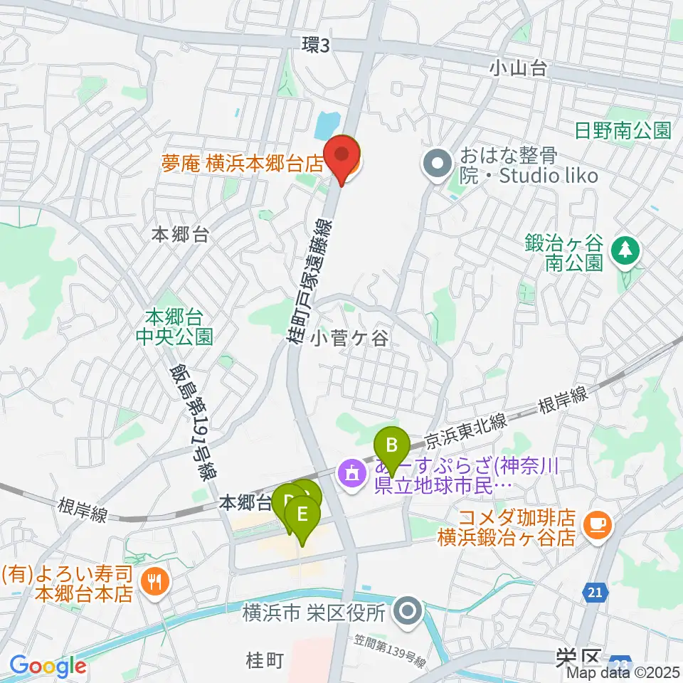 Atelier K周辺のカフェ一覧地図