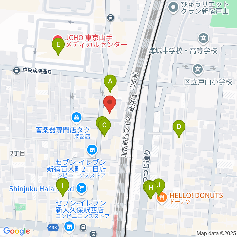 ダ・カーポ デビュー周辺のカフェ一覧地図