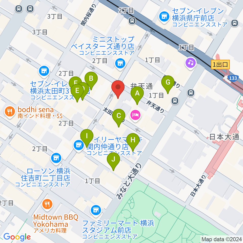 A.B.SMILE周辺のカフェ一覧地図