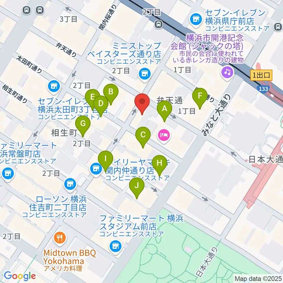 A.B.SMILE周辺のカフェ一覧地図