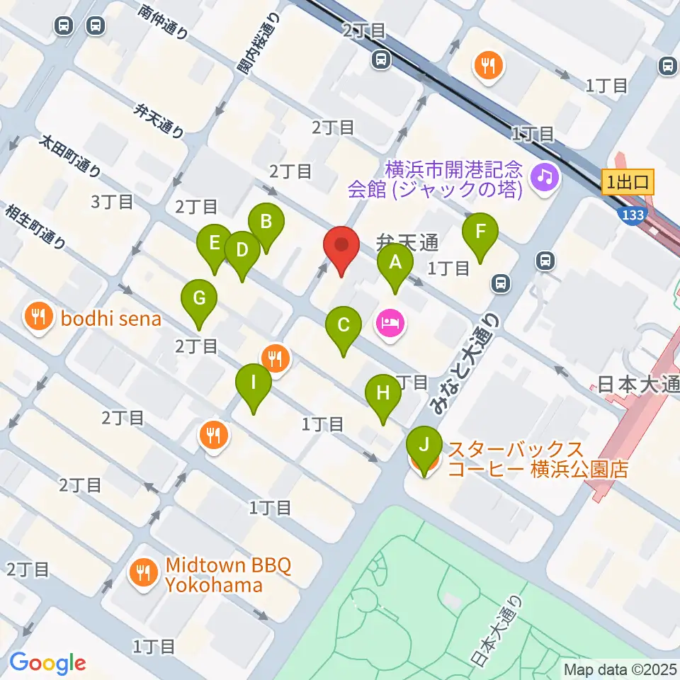 A.B.SMILE周辺のカフェ一覧地図