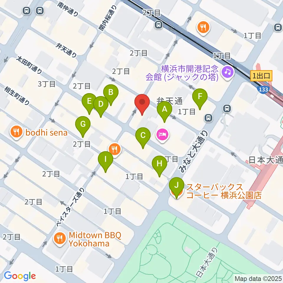 A.B.SMILE周辺のカフェ一覧地図