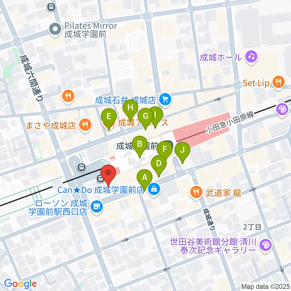 アミーズボーカルスクール成城学園前校周辺のカフェ一覧地図