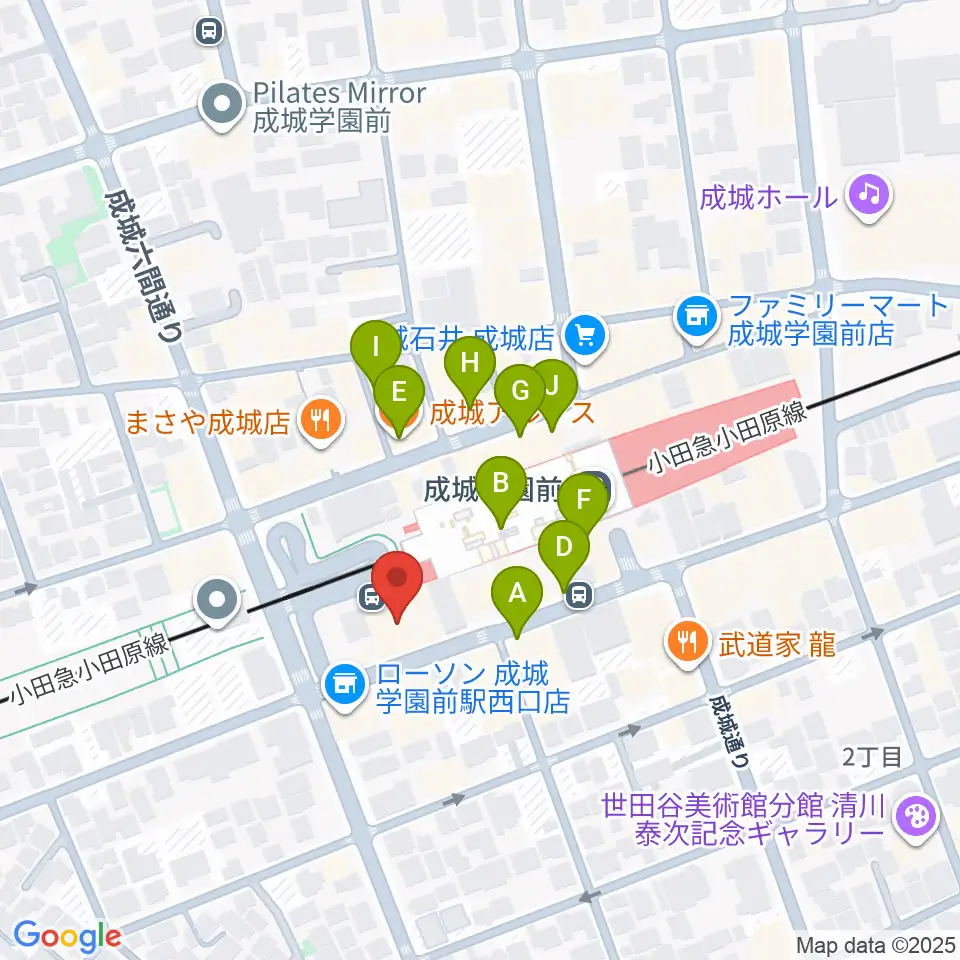 アミーズボーカルスクール成城学園前校周辺のカフェ一覧地図