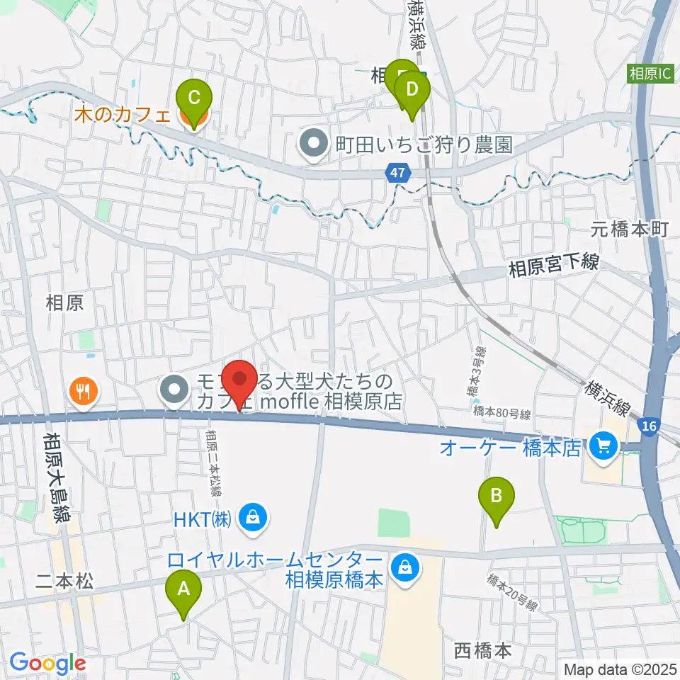 あらきピアノ教室周辺のカフェ一覧地図