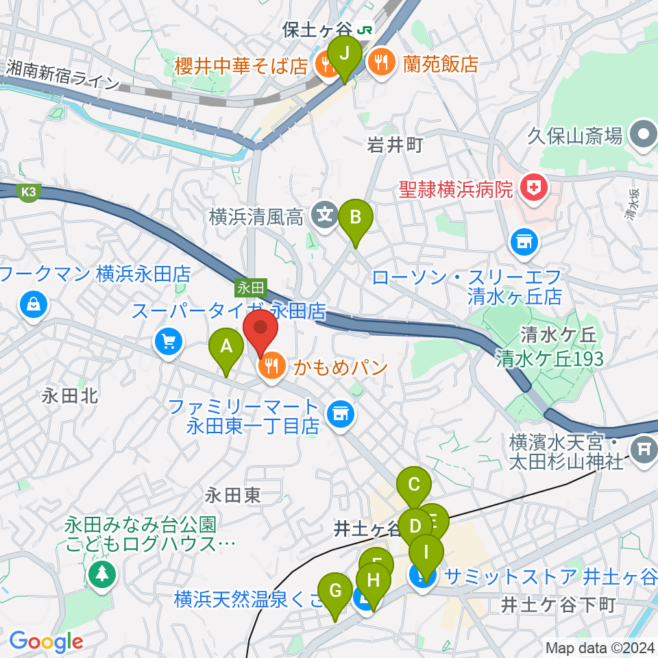 アダチ音研 ドラム義塾周辺のカフェ一覧地図