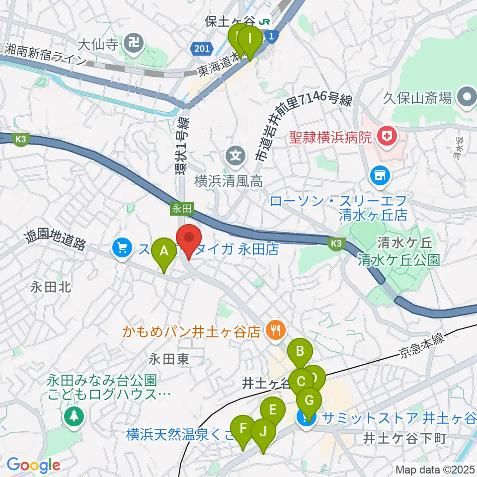 アダチ音研 ドラム義塾周辺のカフェ一覧地図