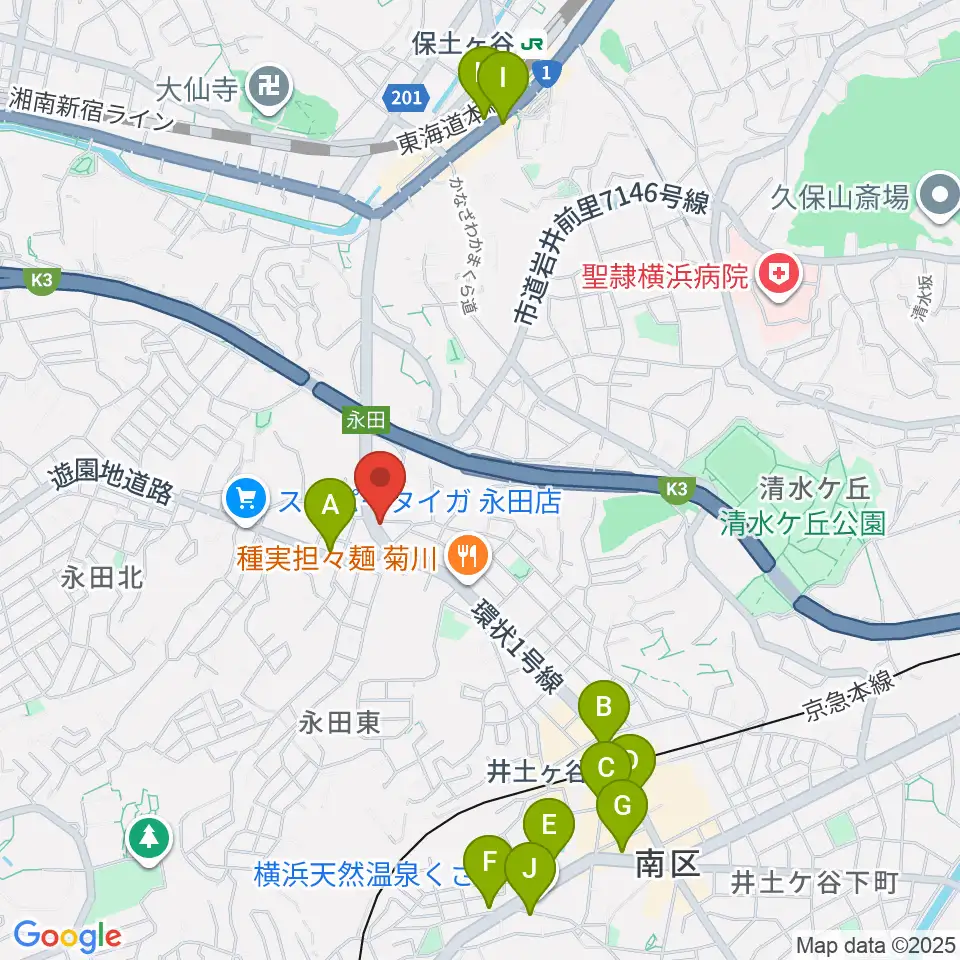 アダチ音研 ドラム義塾周辺のカフェ一覧地図