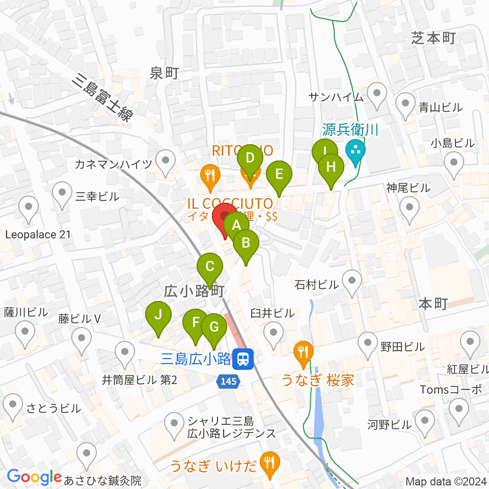 ゴリラハウス周辺のカフェ一覧地図