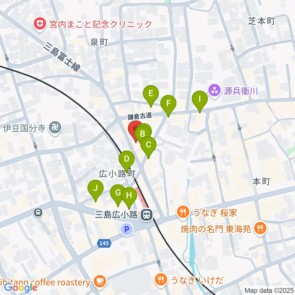 ゴリラハウス周辺のカフェ一覧地図