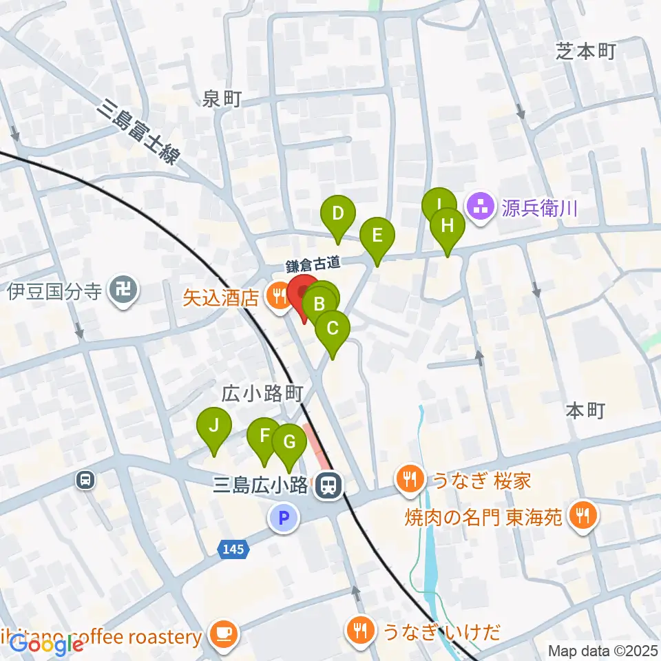 ゴリラハウス周辺のカフェ一覧地図
