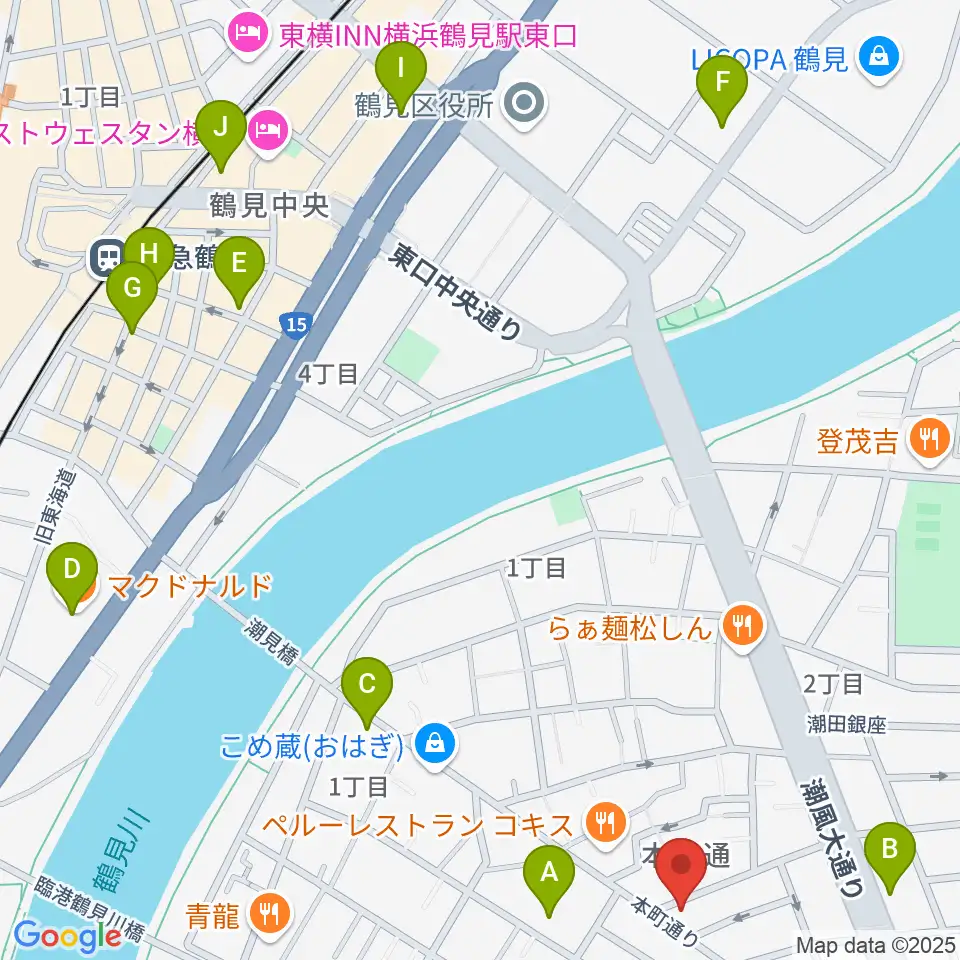 カルチャースクール・ビーム周辺のカフェ一覧地図