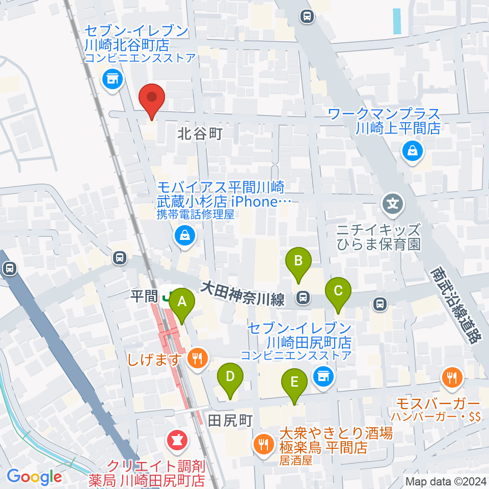 アルテミュージックスクール周辺のカフェ一覧地図