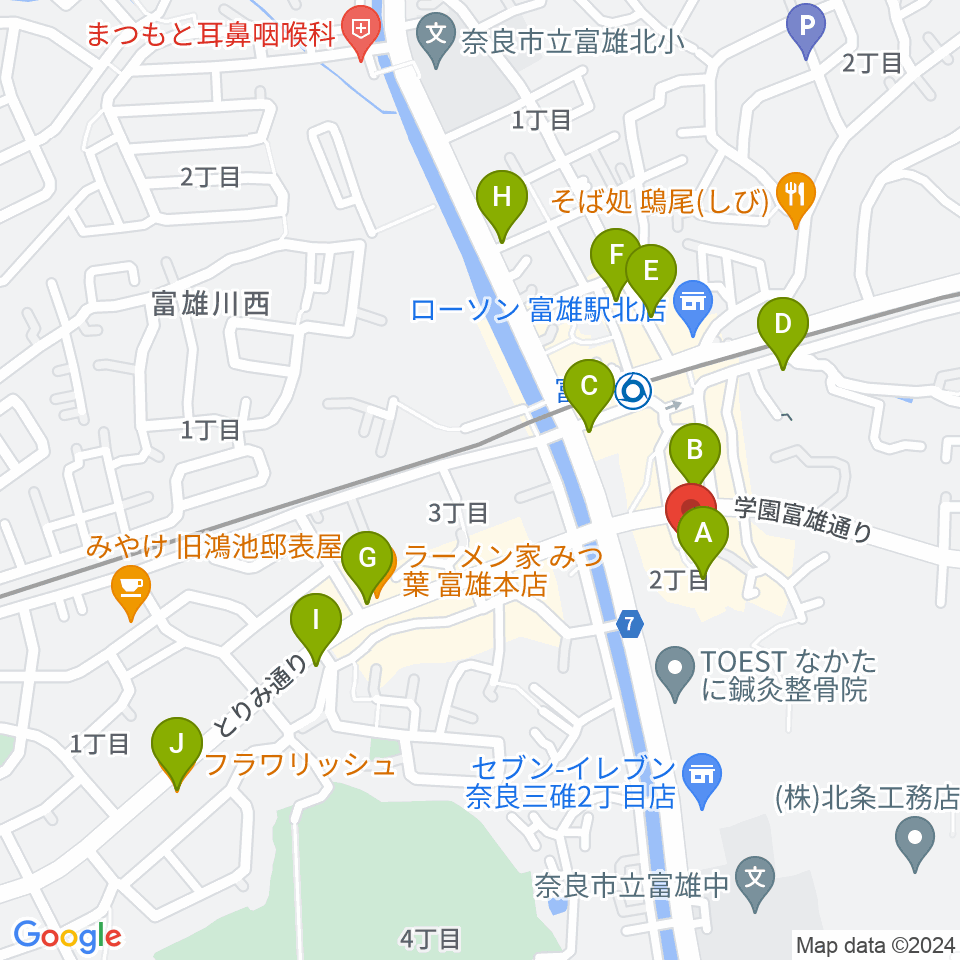 ギターショップ サンシャインギター周辺のカフェ一覧地図