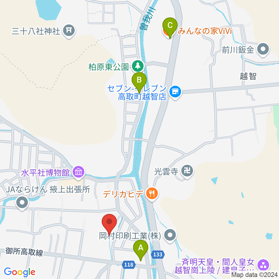 丸山ギター工房 クラフトM周辺のカフェ一覧地図