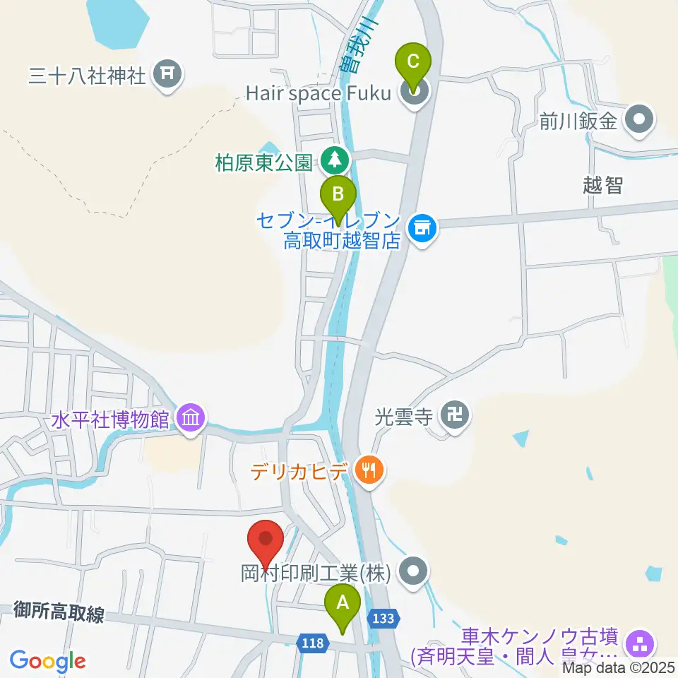 丸山ギター工房 クラフトM周辺のカフェ一覧地図