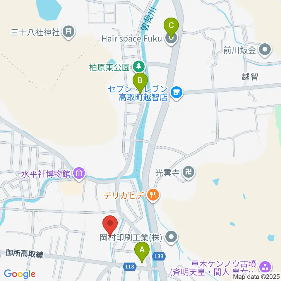 丸山ギター工房 クラフトM周辺のカフェ一覧地図