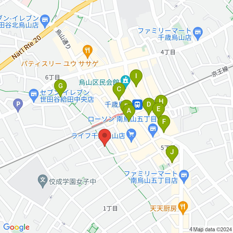 イナモリ・メソッド研究会 東京本部教室周辺のカフェ一覧地図