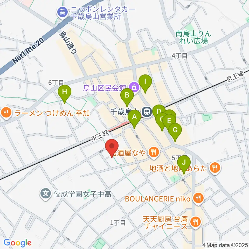 イナモリ・メソッド研究会 東京本部教室周辺のカフェ一覧地図