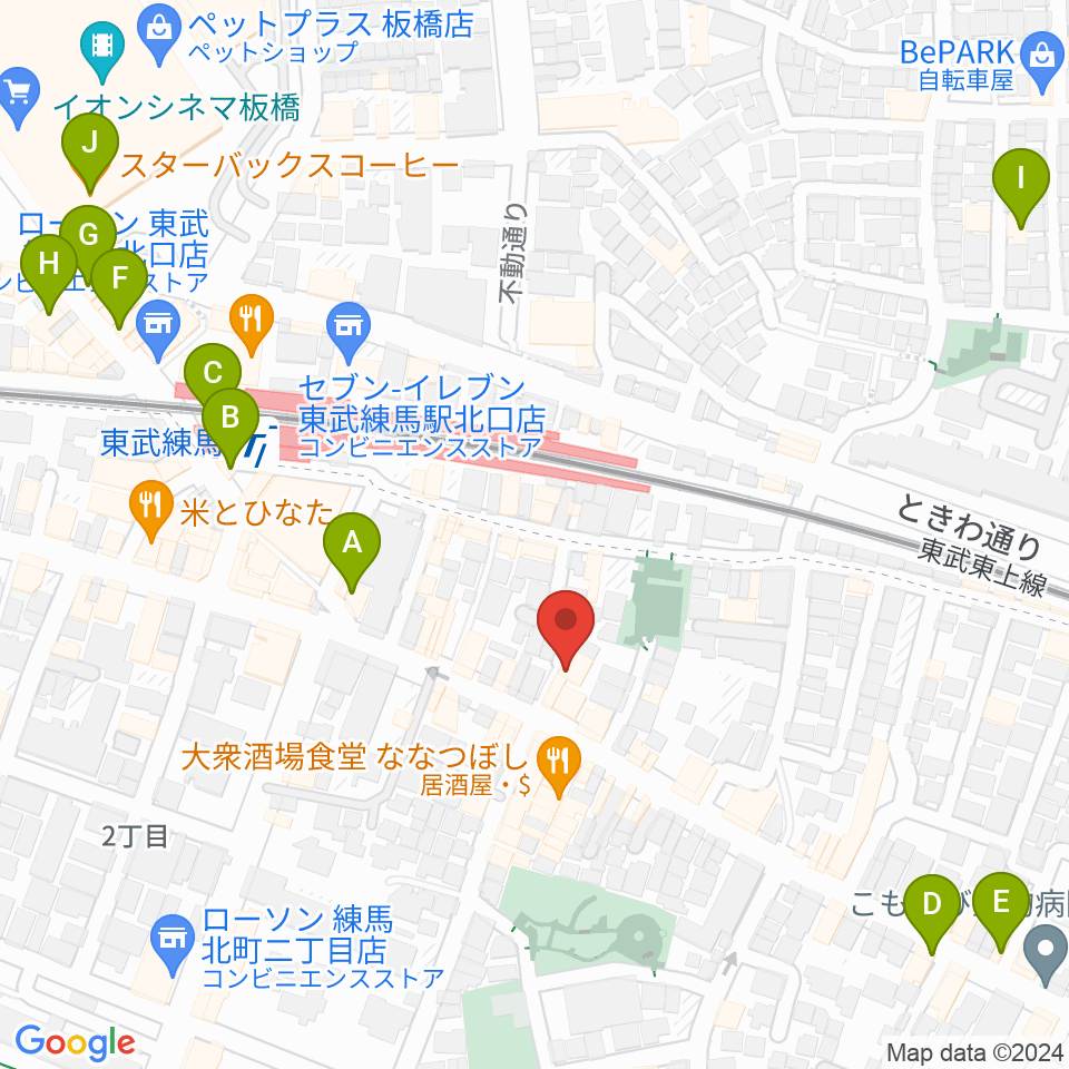 クライネ・ビューネ音楽教室周辺のカフェ一覧地図