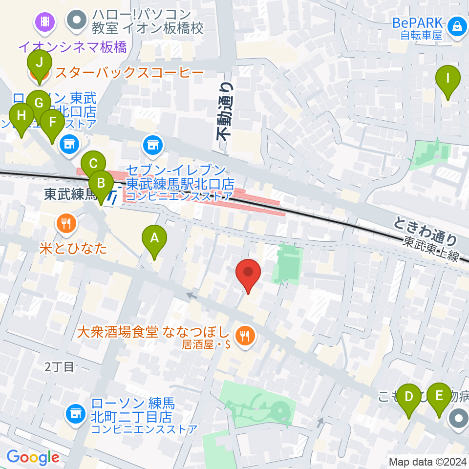 クライネ・ビューネ音楽教室周辺のカフェ一覧地図