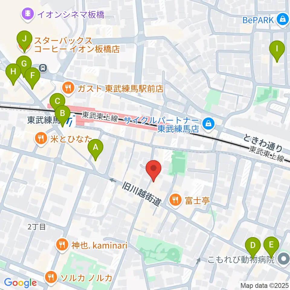 クライネ・ビューネ音楽教室周辺のカフェ一覧地図