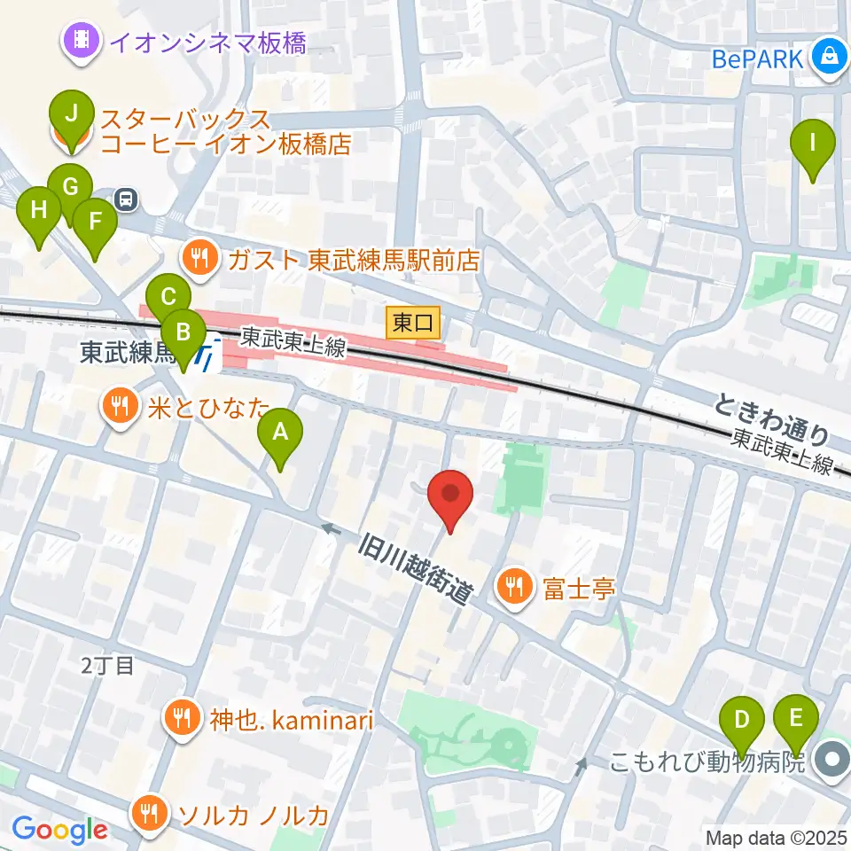クライネ・ビューネ音楽教室周辺のカフェ一覧地図