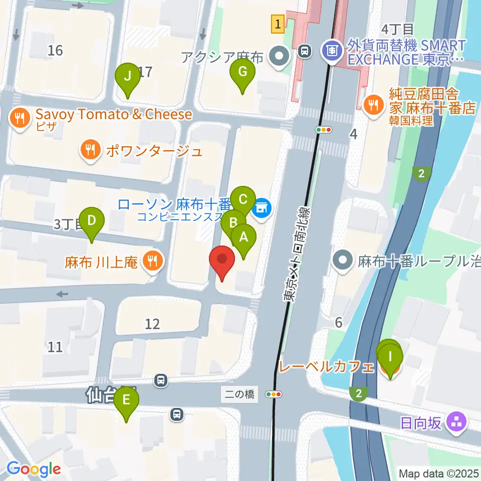 GAMP SOUND STUDIO周辺のカフェ一覧地図