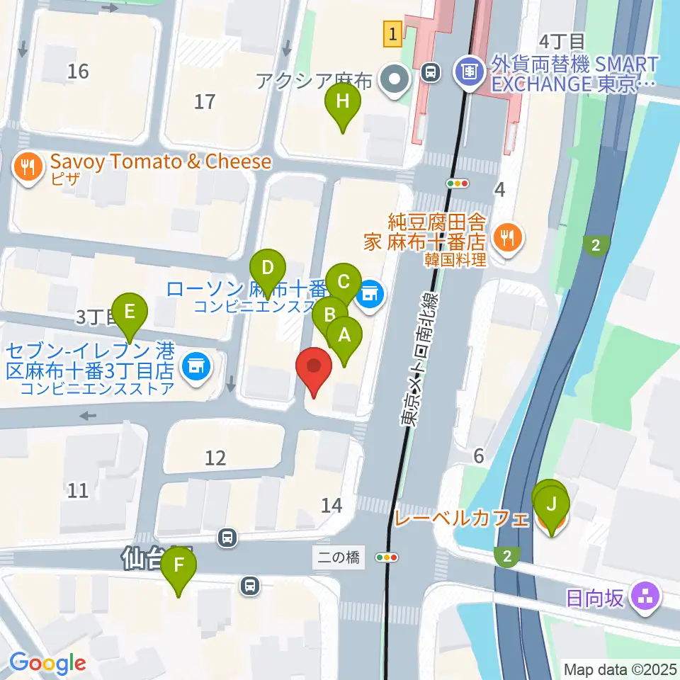 GAMP SOUND STUDIO周辺のカフェ一覧地図