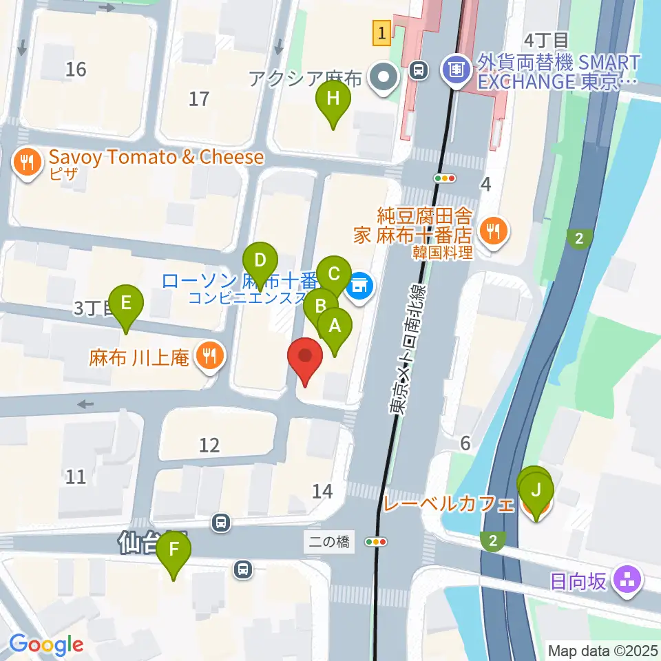 GAMP SOUND STUDIO周辺のカフェ一覧地図