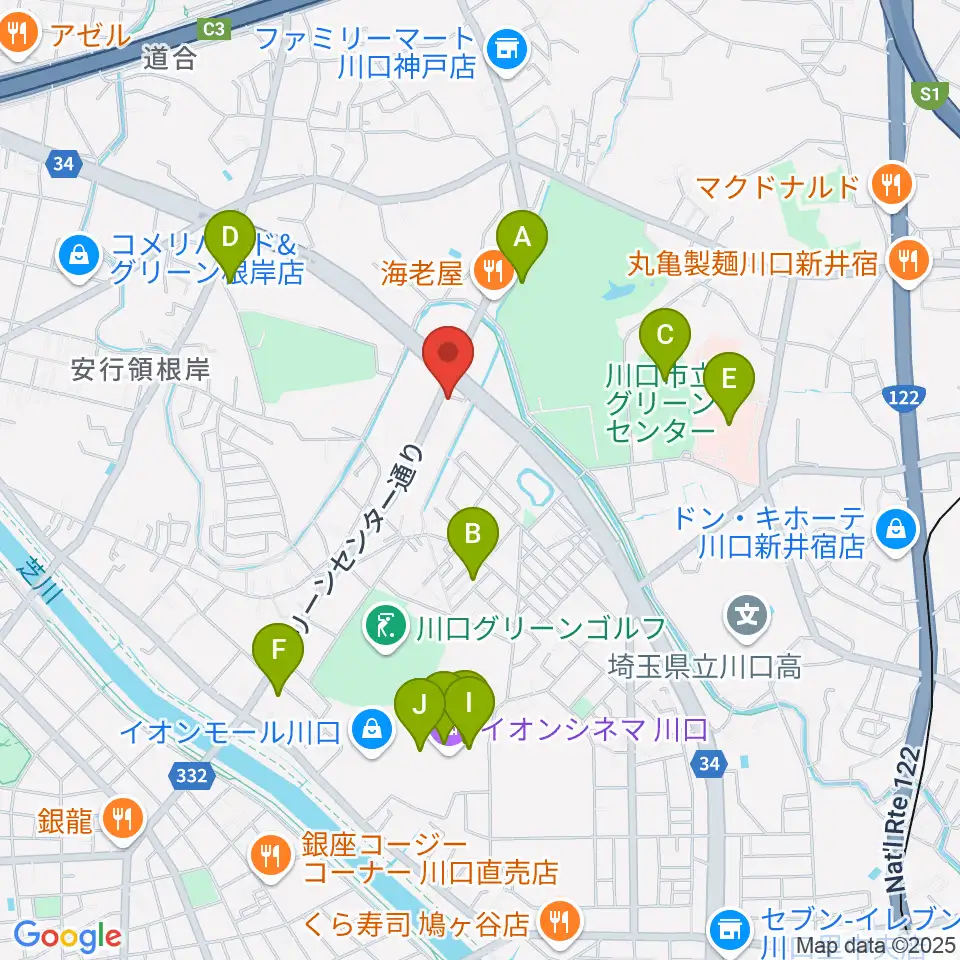 齋藤楽器工房(SAITO GUITARS)周辺のカフェ一覧地図
