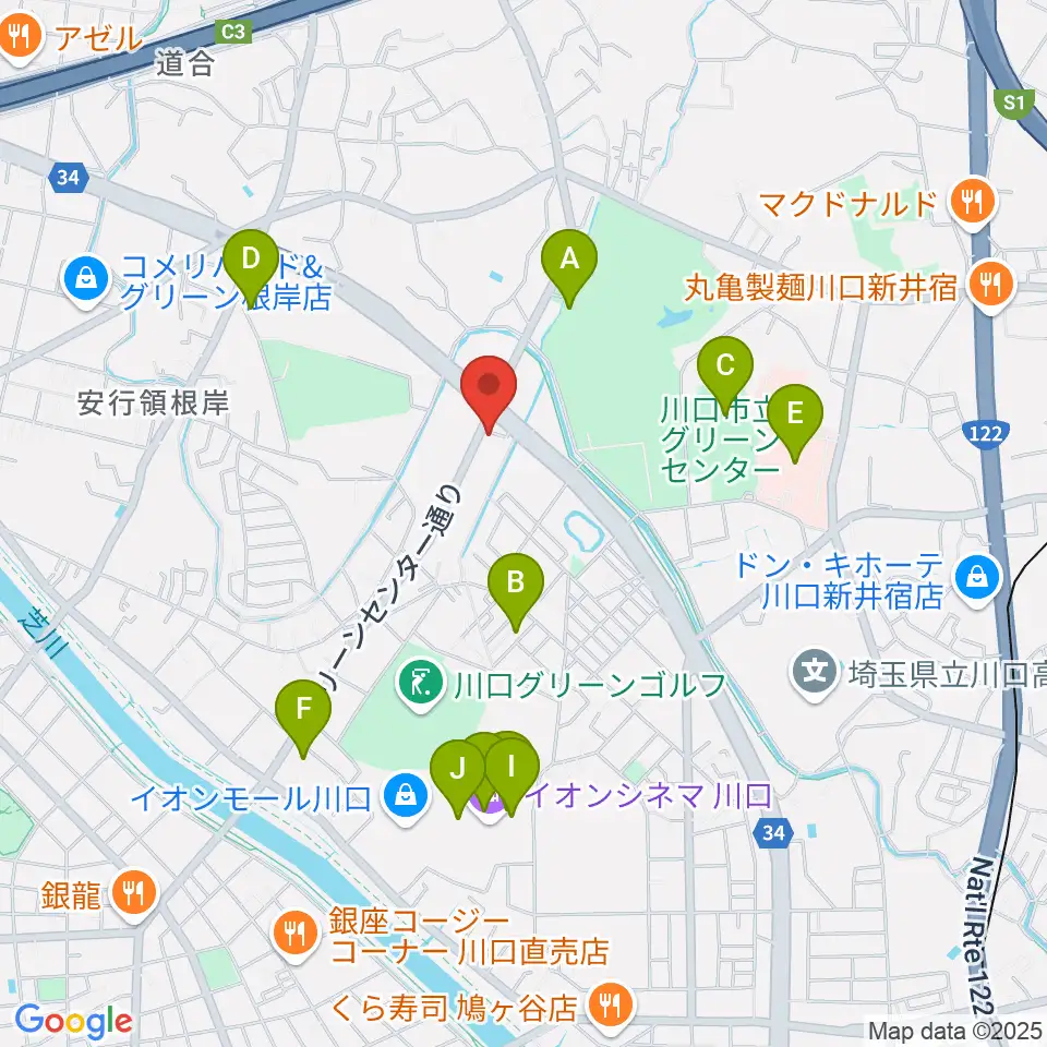 齋藤楽器工房（SAITO GUITARS）周辺のカフェ一覧地図