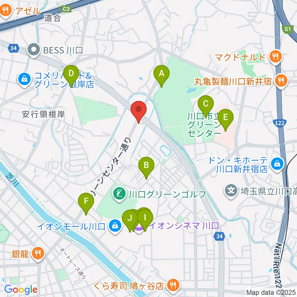 齋藤楽器工房（SAITO GUITARS）周辺のカフェ一覧地図