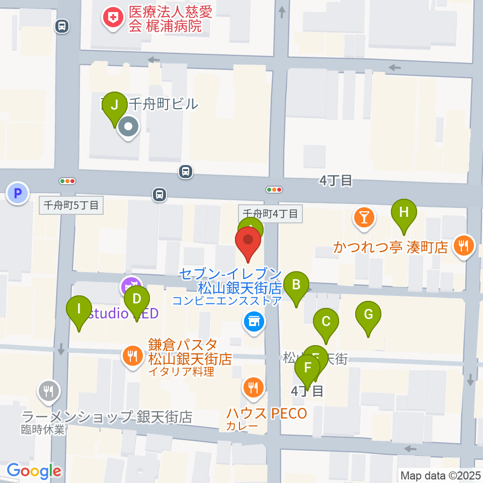 M.D.Tミュージックスクール周辺のカフェ一覧地図