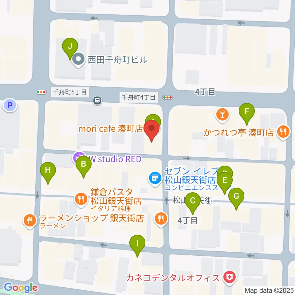 M.D.Tミュージックスクール周辺のカフェ一覧地図