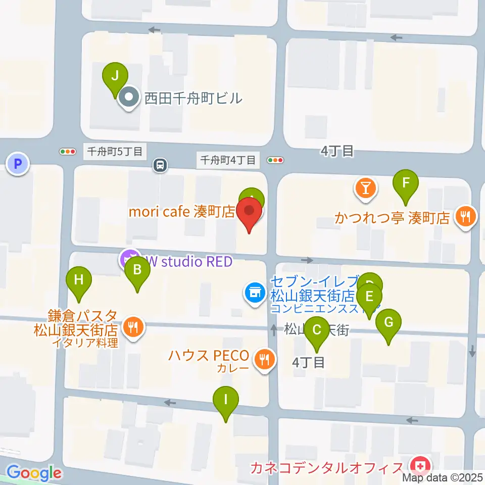 M.D.Tミュージックスクール周辺のカフェ一覧地図
