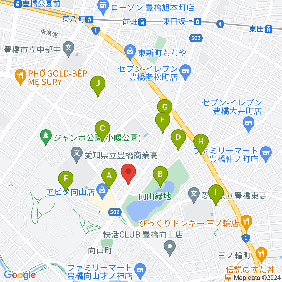 音楽創生ピアノフォルテ周辺のカフェ一覧地図